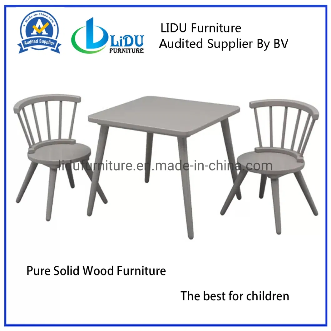 Wooden Kids Children Study Table and Chair Set Preschool Table and Chair