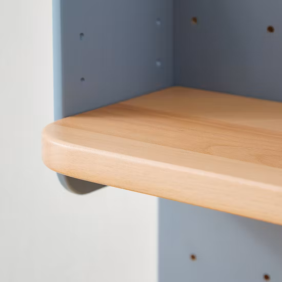 Boori Mesas de escritorio de estudio para niños de escritura ajustable de madera nórdica para estudiantes con estantería